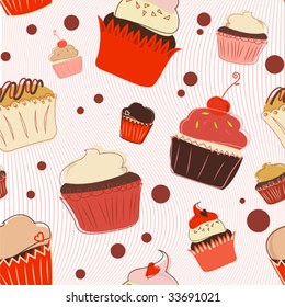 cakes pattern vector