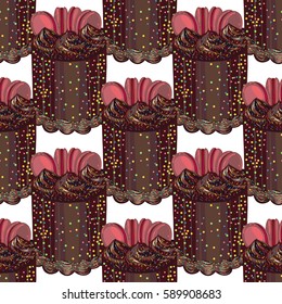 Cakes, pattern, vector illustration