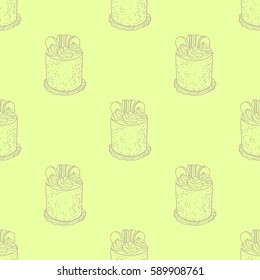 Cakes, pattern, vector illustration