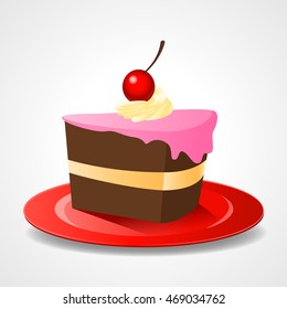 Cakes piece or pie slice
