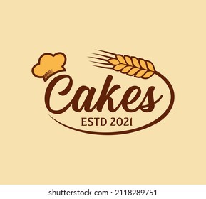 Logotipo de diseño de pasteles de alta calidad, logotipo de pasteles, vectores de pasteles, logotipo de letras de pasteles