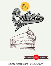 Cakes. Restaurant menu design 