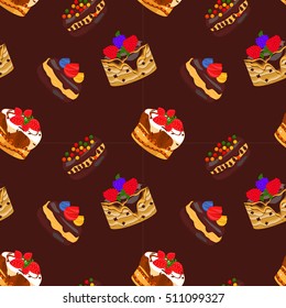 cakes seamless pattern