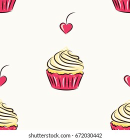 cakes seamless pattern