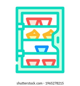 cakes showcase color icon vector. cakes showcase sign. isolated symbol illustration