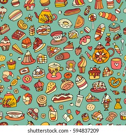 Cakes and sweets, seamless pattern for your design