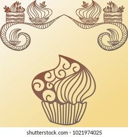 Cakes. Vector illustration
