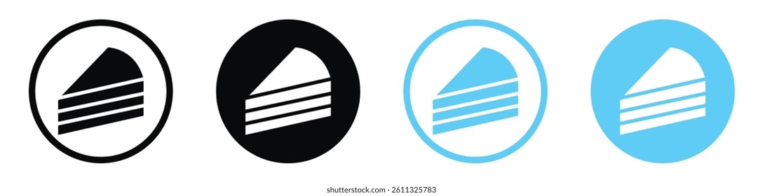 Cake-slice icon collection. vector illustration set
