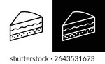 Cake-slice icon. Graphic Design vector icon. Ui Ux Icons
