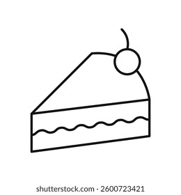 Cake-slice icon isolated. simple vector icon on white background