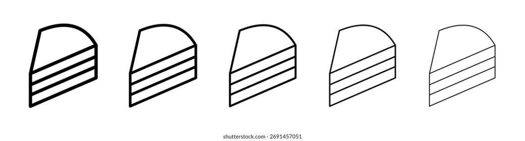 Cake-Slice Icon für mobiles Konzept und Webdesign.