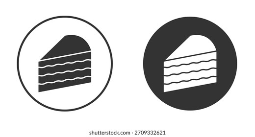 Cake-slice icon symbol sign in solid style.