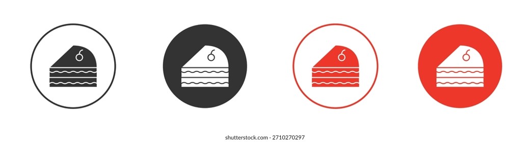 Icono de rebanada de torta. Diseño de Vector de Web