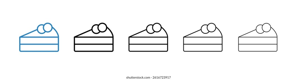 Cake-slice icons collection vectors for web ui
