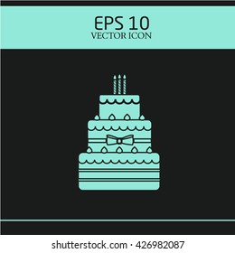 cake.vector icon. confectionery logo. birthday