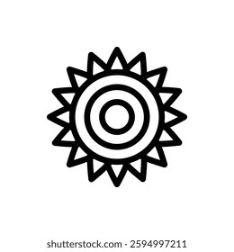Cakra Outline Icon. Cakra Icon