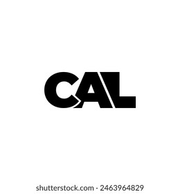 CAL letter monogram typography logo