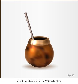 Calabash with bombilla vector file
