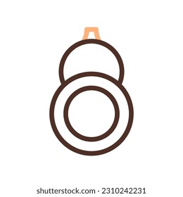 Calabash icon duocolor brown colour style chinese new year vector element and symbol perfect.
