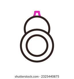 Calabash icon duocolor pink black colour chinese new year vector element and symbol perfect.