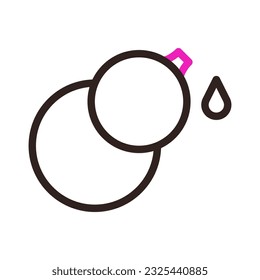 Calabash icon duocolor pink black colour chinese new year vector element and symbol perfect.