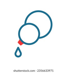 Calabash icon duotone red blue colour chinese new year vector element and symbol perfect.