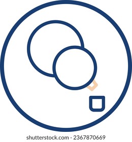 Calabash icon line rounded beige blue colour chinese new year vector element and symbol perfect.
