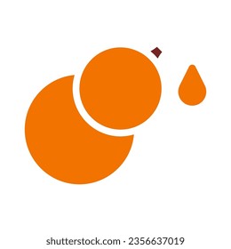 Calabash icon solid orange brown colour chinese new year vector element and symbol perfect.