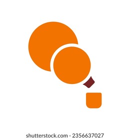 Calabash Symbol solide orange braune Farbe chinesisch neues Jahr Vektorelement und Symbol perfekt.