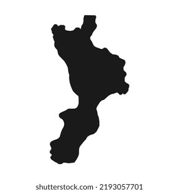 Mapa de Calabria. Región de Italia. Ilustración vectorial.