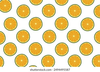 Calamansi or Green orange fruits Vector  Background set