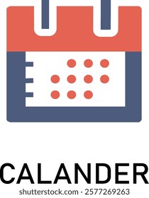  Calander icon, vector art illustration