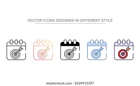 Calander Target icon design with white background stock illustration