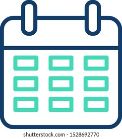 Calander Vector Icon With White Background
