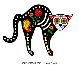 Calavera cat for Day of the Dead (Dia de los Muertos)