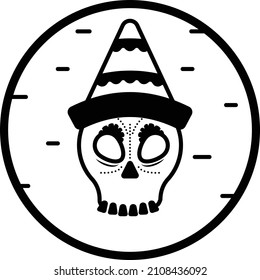 Calavera Day of the Dead Concept, Sugar skulls vector  Icon design, Mexican culture symbol, Mexico Customs and Traditions Sign, Cinco De mayo stock illustration