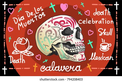 Calavera greeting banner