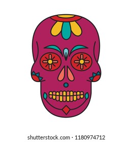 Calavera icon. Cartoon calavera vector icon for web design isolated on white background