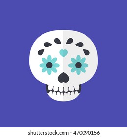 calavera icon. day of the dead. vector illustration