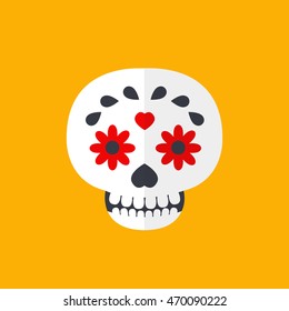 calavera icon. day of the dead. vector illustration
