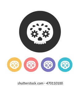 calavera icon. day of the dead. vector illustration
