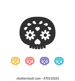 calavera icon. day of the dead. vector illustration