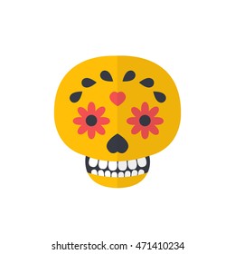 calavera icon. day of the dead. vector illustration