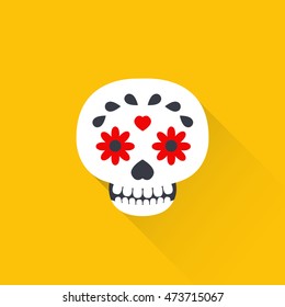 calavera icon. day of the dead. vector illustration
