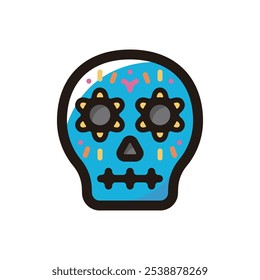 Calavera outline icon for graphic design, apps and websites