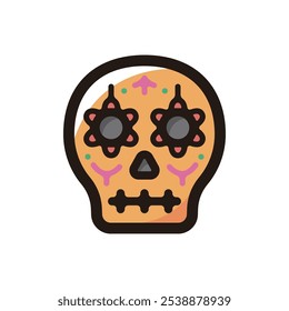 Calavera outline icon for graphic design, apps and websites