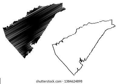 Calaveras County, California (Counties in California, United States of America,USA, U.S., US) map vector illustration, scribble sketch Calaveras map