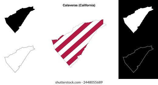 Calaveras County (California) outline map set