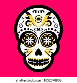 Calaveras of Día de los Muertos (pink)