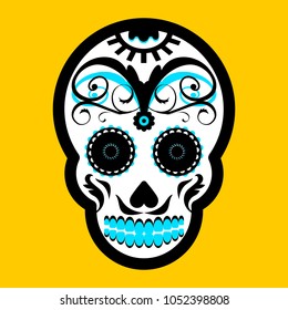 Calaveras of Día de los Muertos (yellow)